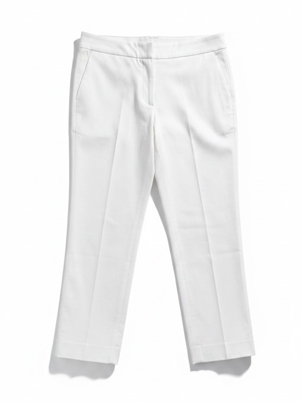 Talbots Chatham Ankle Pants Slim Stretch Preppy Classic Travel White Size 14